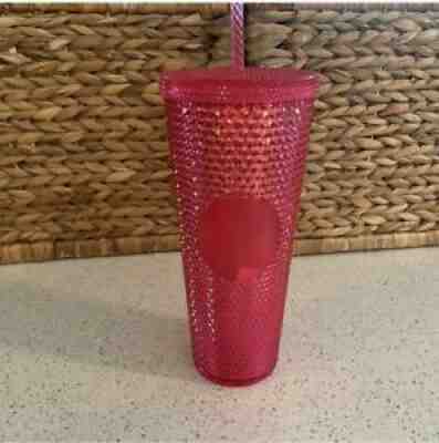 NEW STARBUCKS Neon Pink Studded Cold Cup Tumbler WINTER HOLIDAY 2019 24 oz - Sold on eBay Sep 23, 2021 for $49.00