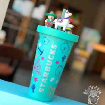New 2020 Summer China Starbucks 18oz Playing and Singing Bear STRAW CUP Bottle - Sold on eBay Oct 26, 2021 for $123.49