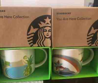 Two Starbucks 14oz mugs WAIKIKI & HAWAII "You Are Here Collection"Â  New in box - Sold on eBay Sep 09, 2021 for $75.00