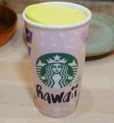 Starbucks Coffee Company Hawaii 2016 Ceramic Travel Mug Tumbler 12 oz Pink NEW - Sold on eBay Oct 23, 2021 for $59.99