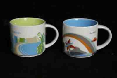 Starbucks You Are Here Collection LOT of 2 Mugs: HAWAII + WAIKIKI - Sold on eBay Sep 01, 2021 for $39.99