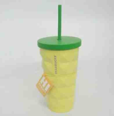 Starbucks HI Hawaii Pineapple Stainless Cold Beverage Travel Mug with Straw New - Sold on eBay Nov 10, 2021 for $37.99
