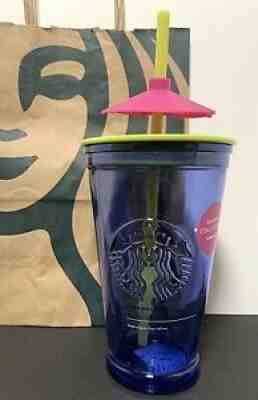 Starbucks Hawaii Exclusive Blue Glass Tumbler Cup With Umbrella! New - Sold on eBay Sep 17, 2021 for $36.99