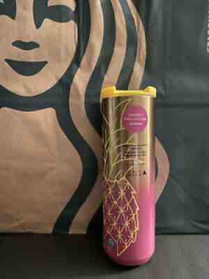 Starbucks Tumbler Hawaii Exclusive Pink Pineapple- Hot Cup Metal - 16oz - Sold on eBay Oct 25, 2021 for $35.99