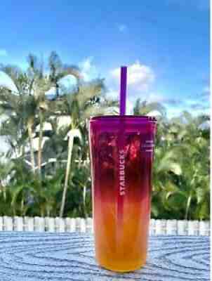 Starbucks Hawaii Exclusive Glass Sunset 18oz Cold Cup - Sold on eBay Oct 11, 2021 for $31.99