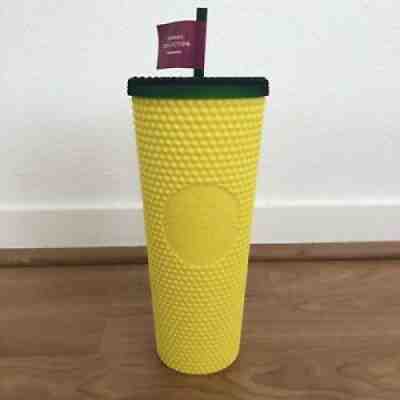 Starbucks Hawaii Collection Studded Pineapple Yellow Green Lid Tumbler Cup 24oz - Sold on eBay Nov 11, 2021 for $31.50