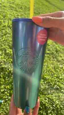 Â New STARBUCKS HAWAII Metal Tumbler Cold Cup 16oz TROPICAL BLUE OMBRE MERMAID - Sold on eBay Sep 13, 2021 for $30.00