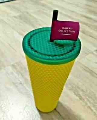 NEW Starbucks Hawaiian Pineapple Matte Studded Tumbler 24 oz Venti Hawaii Cup - Sold on eBay Oct 06, 2021 for $30.00