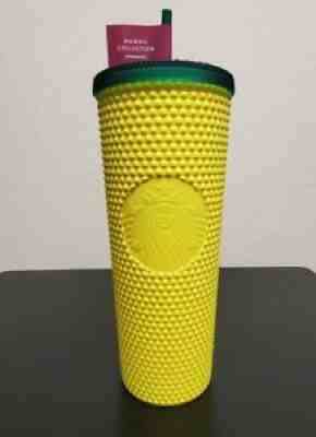 NEW Starbucks Hawaiian Pineapple Matte Studded Tumbler 24 oz Venti Hawaii Cup - Sold on eBay Nov 03, 2021 for $30.00