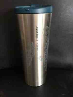 New Starbucks Hawaii 2014 Blue Line Wave Stainless Steel 16 oz Tumbler - Sold on eBay Sep 02, 2021 for $29.99