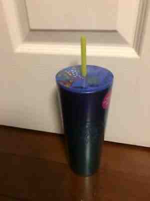 STARBUCKS HAWAII Metal Tumbler Cold Cup Straw (TROPICAL BLUE OMBRE MERMAID)Â  - Sold on eBay Sep 04, 2021 for $28.99