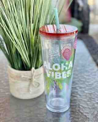 HAWAII EXCLUSIVE! STARBUCKS Summer 2021 Aloha Vibe Tumbler 24oz - Sold on eBay Oct 14, 2021 for $28.55