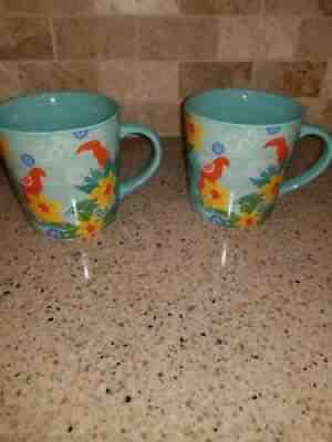 2 Starbucks 2006 Tropical Paradise Birds Flowers Toucan Hawaii Mugs 3box