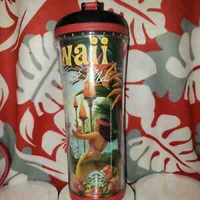 Starbucks Coffee Hawaii E Komo Mai Hula Girl 2007 Travel Tumbler Red 16oz Cup - Sold on eBay Nov 18, 2021 for $24.99