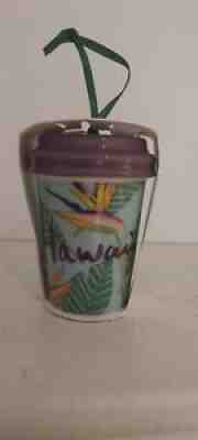 Starbucks 2017 HAWAII Bird of Paradise Tumbler Christmas Ornament - Sold on eBay Nov 16, 2021 for $24.00