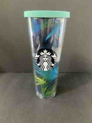 2016 Starbucks HAWAII 24 OZ BLUE PALMS VENTI TUMBLER COFFEE No Straw COLD MUG - Sold on eBay Sep 24, 2021 for $23.00