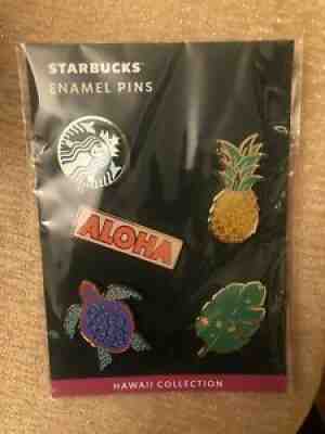 STARBUCKS HAWAII COLLECTION Enamel Pin Set Pineapple Turtle Aloha Exclusive - Sold on eBay Nov 01, 2021 for $22.99