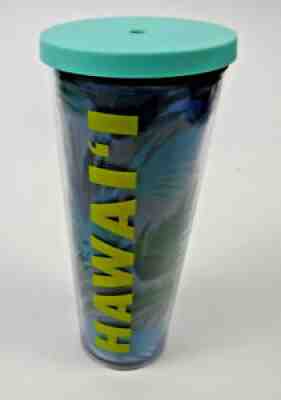 2016 Starbucks HAWAII 24 OZ BLUE PALMS VENTI TUMBLER COFFEE No Straw COLD MUG - Sold on eBay Sep 13, 2021 for $21.99