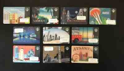 2014 Complete Set Starbucks Cards Seattle, Hawaii, San Francisco, San Diego, DC - Sold on eBay Oct 27, 2021 for $20.95