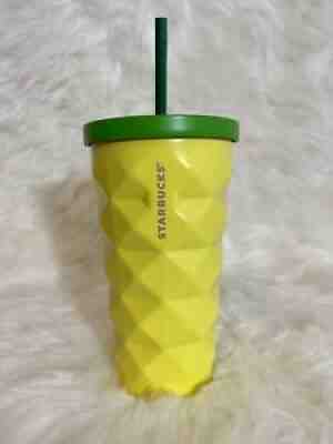 Starbucks Hawaii Pineapple Steel Cold Cup Tumbler With Straw 16oz Grande - Sold on eBay Sep 26, 2021 for $20.00