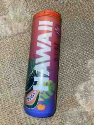 HAWAII EXCLUSIVE! RARE STARBUCKS Orange Blue OmbrÃ© Vacuum Insulated Tumbler 16oz - Sold on eBay Aug 21, 2021 for $19.99