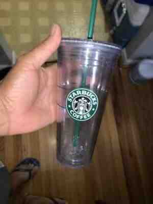 Starbucks Aloha From Hawaii Tumbler 20oz 2009 Cold Cup Clear Insulated W/Straw - Sold on eBay Sep 07, 2021 for $18.90