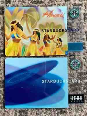 Starbucks Cards - Hear Music & Hula (Hawaii) 2004 - Sold on eBay Sep 26, 2021 for $18.00
