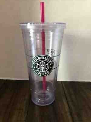 Starbucks Aloha From Hawaii Tumbler 20oz 2009 Cold Cup Clear Insulated W/Straw - Sold on eBay Sep 04, 2021 for $17.95