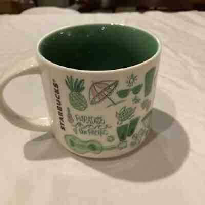 Hawaii Starbuck cup 2017 12fl oz white and green - Sold on eBay Nov 06, 2021 for $15.00