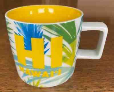 New Starbucks 2016 Coffee Tea Mug Hawaii Limited Edition HI Yellow Palm NIB - Sold on eBay Nov 01, 2021 for $14.99