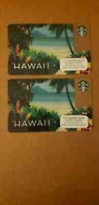 2014 Starbucks HAWAII gift card DIAMONDHEAD Design (2) CARDS NRMNT/MINT !! - Sold on eBay Oct 08, 2021 for $14.95