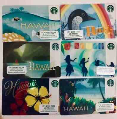 Lot 6: Starbucks Hawaii (2014-2020 edition) gift card set - Sold on eBay Nov 17, 2021 for $14.50