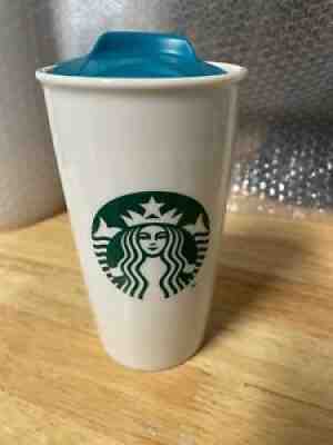2014 Starbucks Hawaii Ceramic 12oz Tumbler w/Matching Turquoise Lid Limited Ed. - Sold on eBay Oct 27, 2021 for $12.00