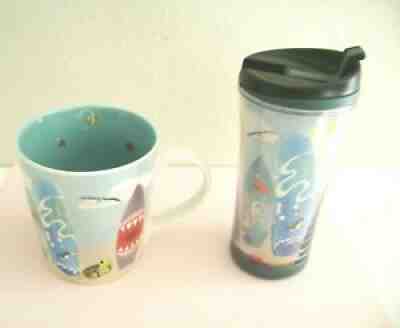 2010 Starbucks Hawaii Bone China Mug 8 oz. Kids Tumbler Sharks Surfboards - Sold on eBay Nov 14, 2021 for $11.75