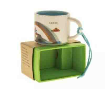 STARBUCKS YOU ARE HERE COLLECTION ORNAMENT HAWAII COLLECTIBLE 2 OZ MUG NEW - Sold on eBay Nov 08, 2021 for $10.49