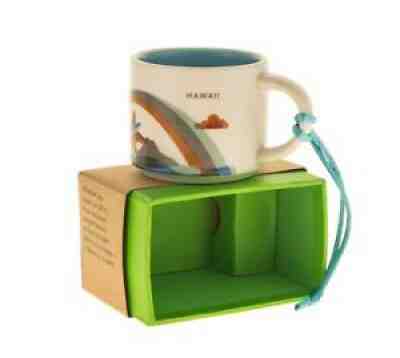 STARBUCKS YOU ARE HERE COLLECTION ORNAMENT HAWAII COLLECTIBLE 2 OZ MUG - Sold on eBay Nov 16, 2021 for $10.00