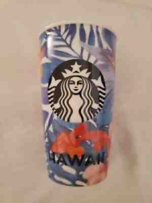 Starbuck's 2015 Hawaii Ceramic Tumbler Hibiscus Flower Leaf - Sold on eBay Nov 18, 2021 for $7.50