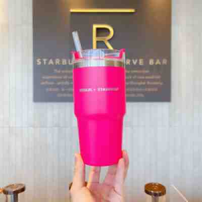 Starbucks China 2021 Hot Pink Tumbler 591ml Stainless Steel Vacuum Straw Cup - Sold on eBay Aug 27, 2021 for $69.99
