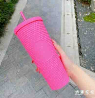 2021 New Starbucks Matte Barbie Pink Tumbler Diamond Studded Straw Cup 24 oz HOT - Sold on eBay Sep 16, 2021 for $51.79
