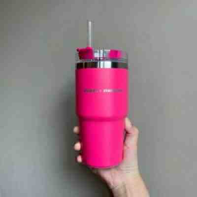 New 2021 China Starbucks Stanley Summer 20oz Hot Pink Stainless Steel Straw Cup - Sold on eBay Oct 25, 2021 for $51.29