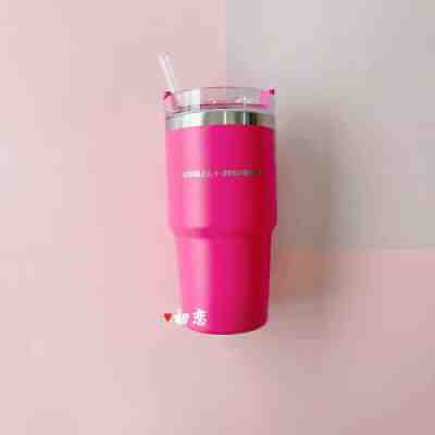New 2021 China Starbucks Stanley Summer 20oz Hot Pink Stainless Steel Straw Cup - Sold on eBay Oct 13, 2021 for $49.99