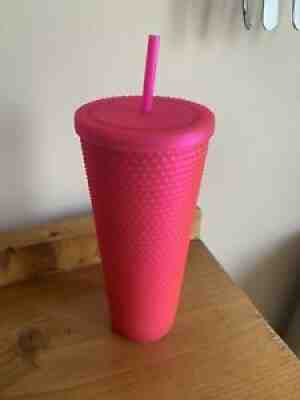 NEW Starbucks Neon Pink Tumbler Fall 2021 24oz Studded Cold Cup. Hot! - Sold on eBay Aug 27, 2021 for $44.95