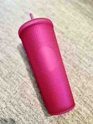 Starbucks Hot Pink Studded Soft Touch Tumbler Cold Cup 24 Oz Fall 2021 - Sold on eBay Nov 17, 2021 for $42.99