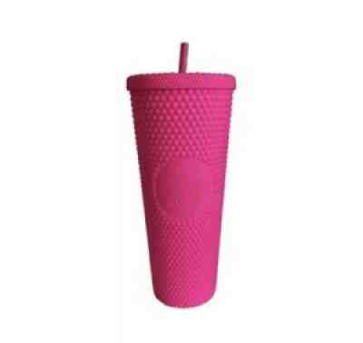 Starbucks Hot Pink Studded Soft Touch Tumbler Cold Cup 24 Oz Fall 2021 - Sold on eBay Sep 10, 2021 for $41.99