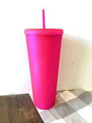 Starbucks Rare 2021 24oz Hot Pink Studded Cold Cup New Free Shipping! - Sold on eBay Oct 12, 2021 for $41.22