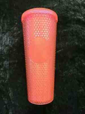 Starbucks 2019 Hot Pink Studded Bling Iridescent Cold Cup Tumbler 24 oz - Sold on eBay Oct 09, 2021 for $41.00