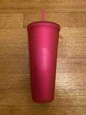 New Starbucks Neon Hot Pink Studded Tumbler Fall 2021 24oz Cold Cup - Sold on eBay Oct 05, 2021 for $39.99
