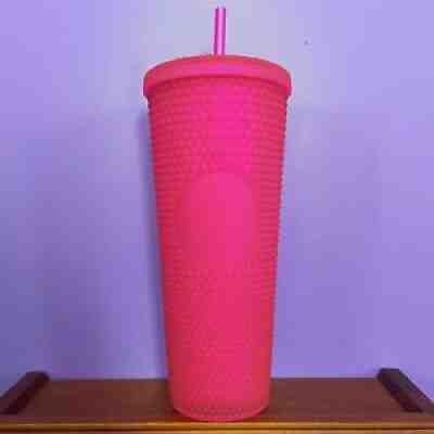 NEW Starbucks 2021 Fall Hot Pink Studded Cold Cup Tumbler Venti 24oz In Hand - Sold on eBay Oct 07, 2021 for $39.99