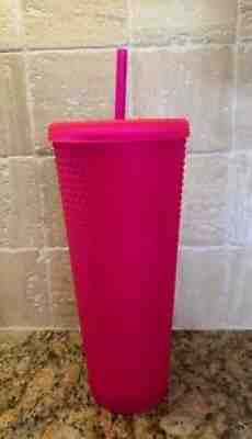 Starbucks Hot Pink Studded Soft Touch Tumbler Cold Cup 24 Oz- Fall 2021 - Sold on eBay Nov 04, 2021 for $39.99