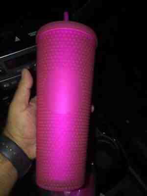 Starbucks Hot Pink Studded Soft Touch Tumbler Cold Cup 24 Oz Fall 2021 - Sold on eBay Sep 12, 2021 for $36.00